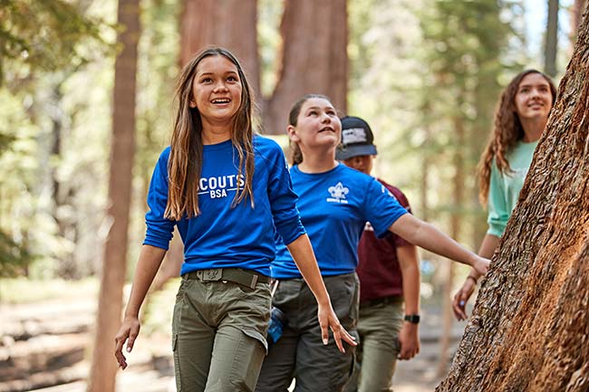 girls hiking together